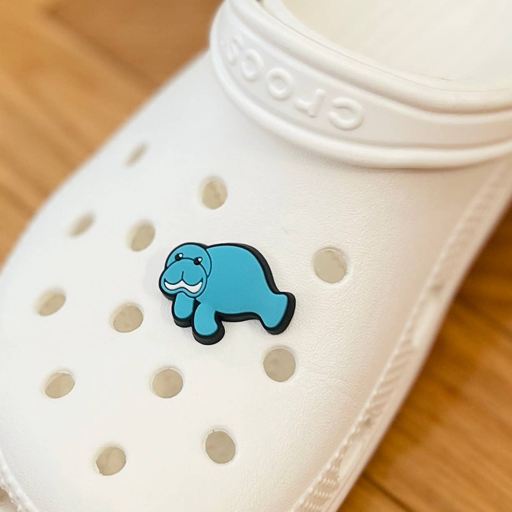 🐊 3 / $10 🐊 Blue Manatee Sea Cow Croc Jibbitz Shoe Charm